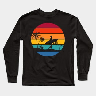 California Surfing retro Surfer Long Sleeve T-Shirt